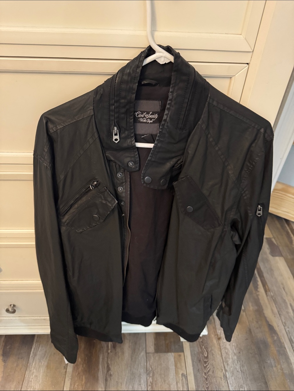 Civil Society Black Men's Bomber-Style Performance Zip Jacket Size XL
